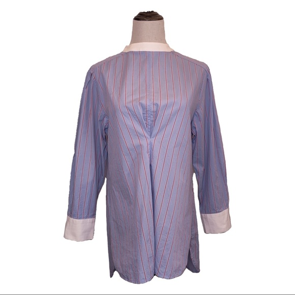 Tuck design Long sleeve blouse Tee - Picture 2 of 10